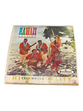 Vintage The Polynesians Vinyl LP Hawaii Calling Album Crown Hawaiian Black USA